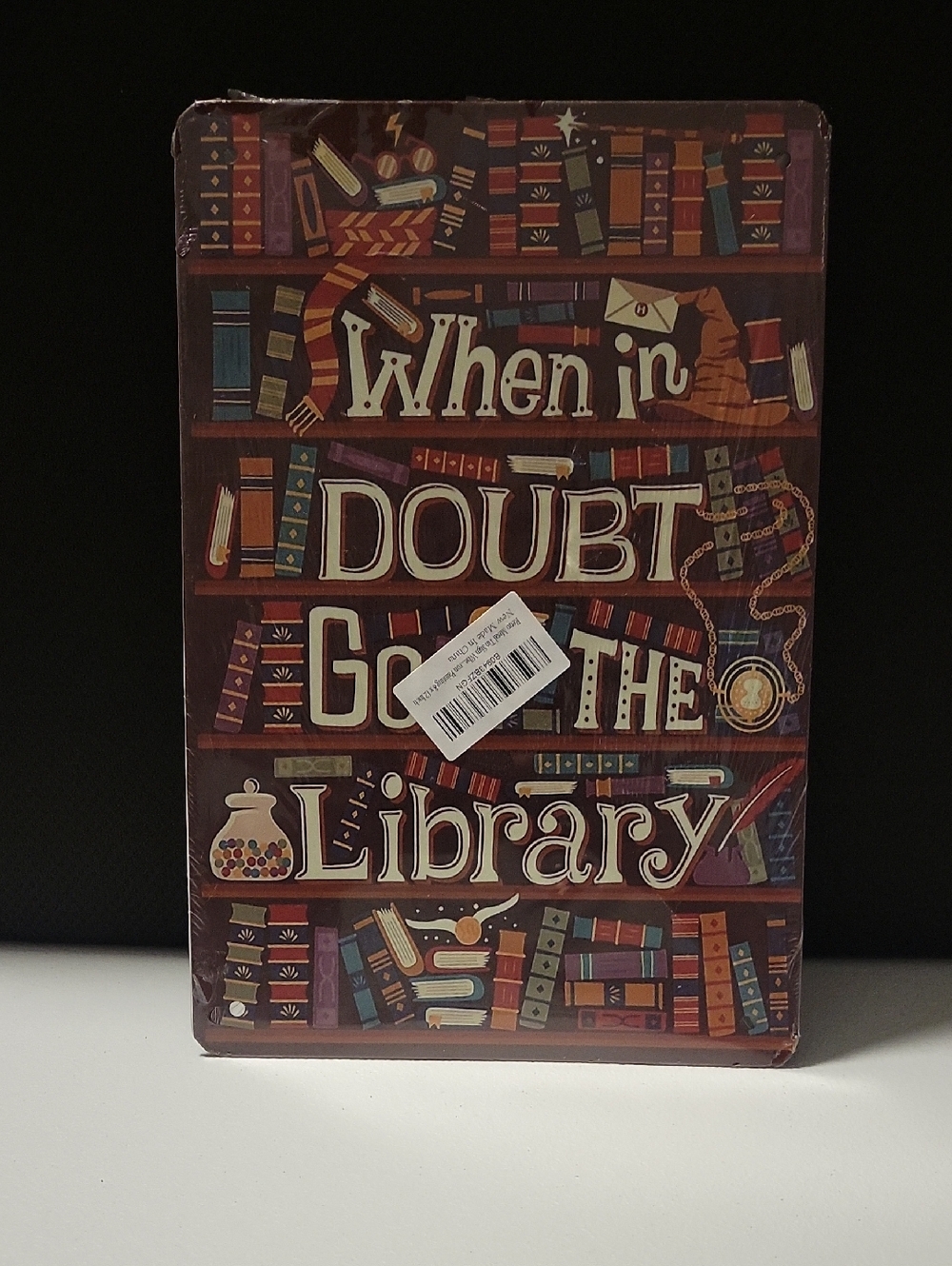 When in Doubt Go to the Library Decorative Book Box - Multicolor
